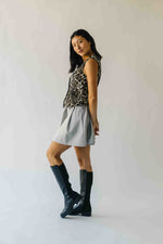 The Maygen Button-Up Vest in Leopard