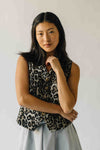 The Maygen Button-Up Vest in Leopard