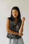 The Maygen Button-Up Vest in Leopard