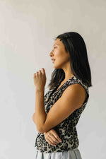 The Maygen Button-Up Vest in Leopard