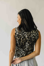 The Maygen Button-Up Vest in Leopard