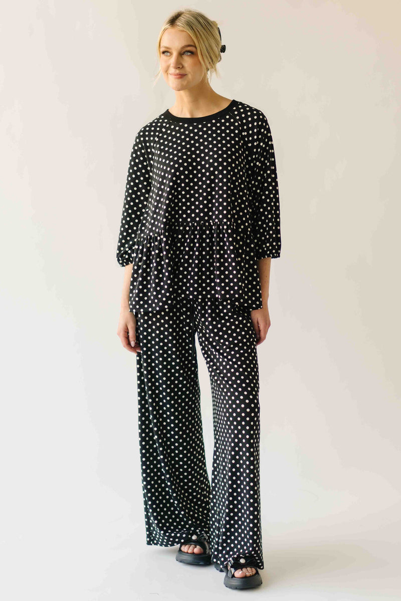 The Bauman Polka Dot Set in Black