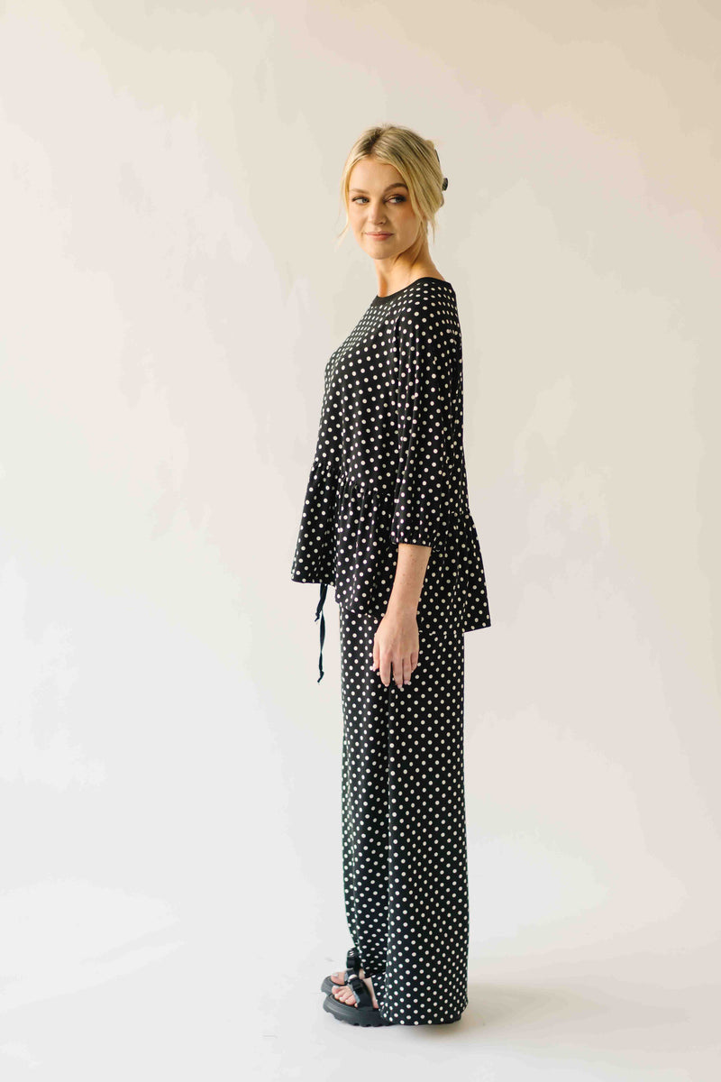 The Bauman Polka Dot Set in Black