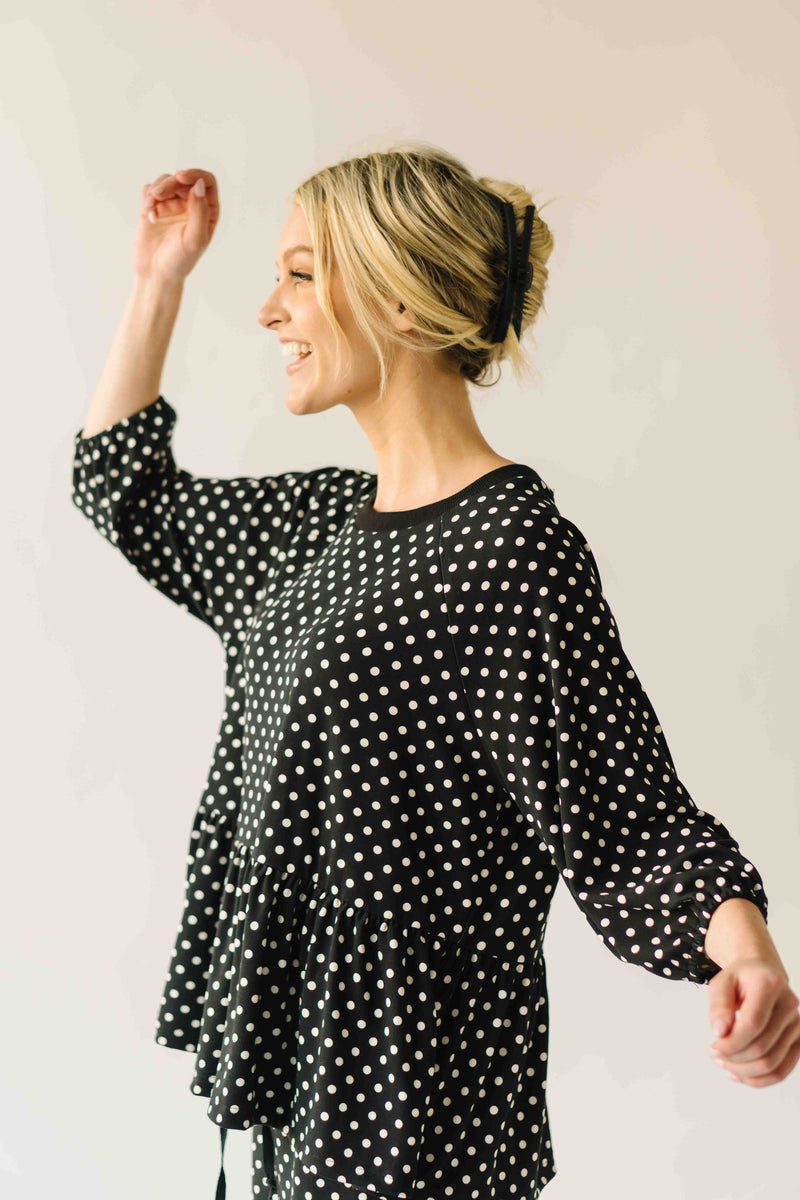 The Bauman Polka Dot Set in Black
