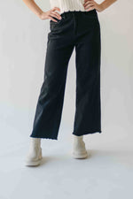 The Mally Wide Leg Crop Jean in Black