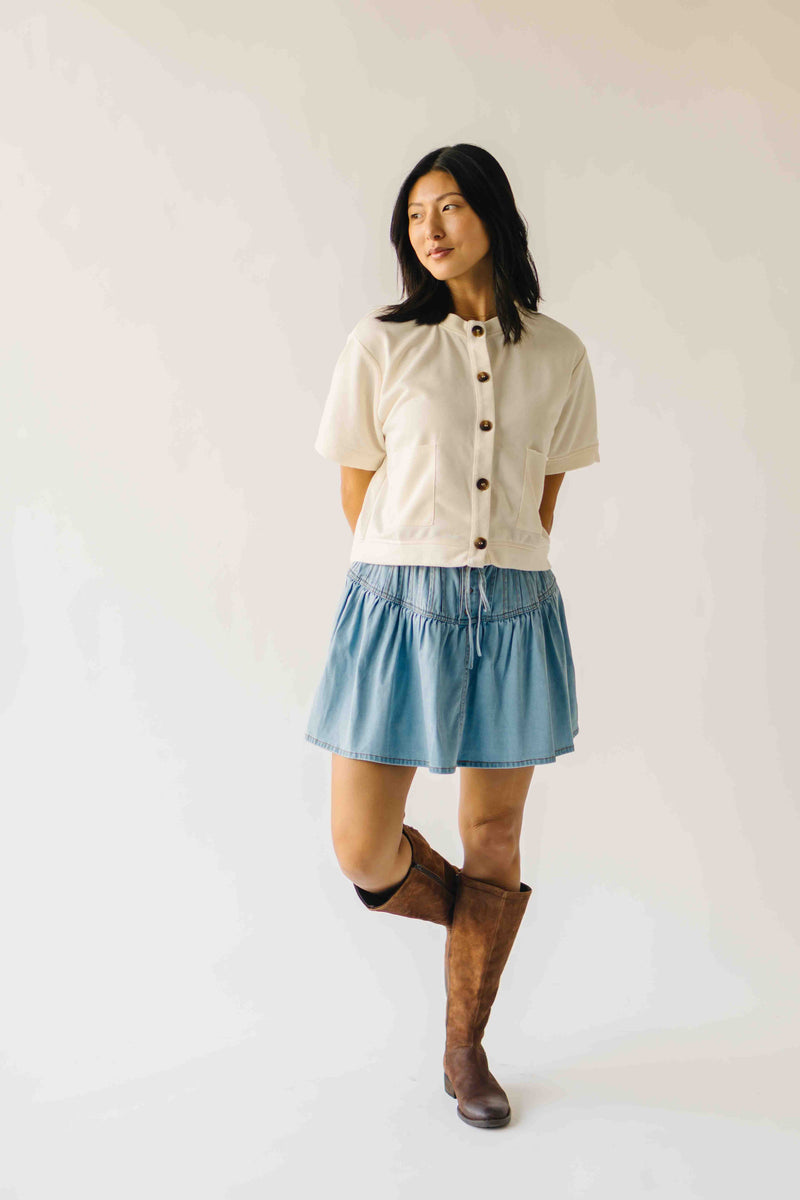 The Quinton Button-Up Blouse in Cream