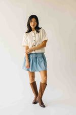 The Quinton Button-Up Blouse in Cream