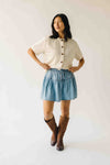 The Quinton Button-Up Blouse in Cream
