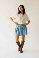 The Quinton Button-Up Blouse in Cream