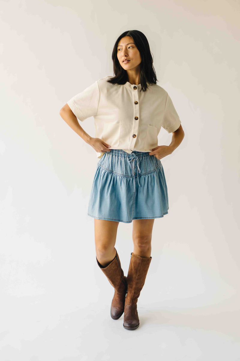 The Quinton Button-Up Blouse in Cream