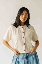 The Quinton Button-Up Blouse in Cream