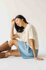 The Quinton Button-Up Blouse in Cream