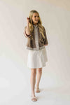 The Kinston Striped Cardigan in Mocha + Blush