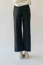 The Mally Wide Leg Crop Jean in Black
