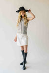 The Georgina Button-Up Sweater Vest in Heather Grey