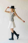 The Georgina Button-Up Sweater Vest in Heather Grey