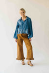 The Layna Ruffle Hem Pant in Mocha