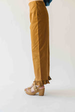 The Layna Ruffle Hem Pant in Mocha