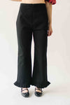 The Layna Ruffle Hem Pant in Black