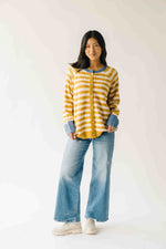 The Richardson Cardigan in Mustard Stripe