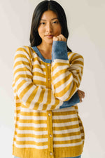 The Richardson Cardigan in Mustard Stripe