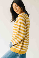 The Richardson Cardigan in Mustard Stripe