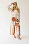 The Neely Pocket Detail Pant in Brick Stripe