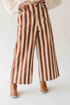 The Neely Pocket Detail Pant in Brick Stripe