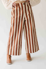 The Neely Pocket Detail Pant in Brick Stripe