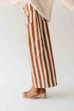 The Neely Pocket Detail Pant in Brick Stripe