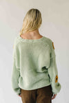 The Daphne Floral Knit Cardigan in Lime