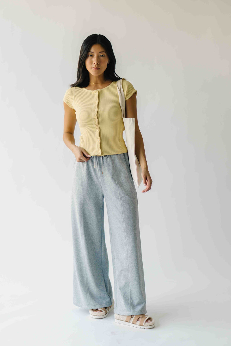 The Grayden Bow Pocket Detail Pant in Heather Grey