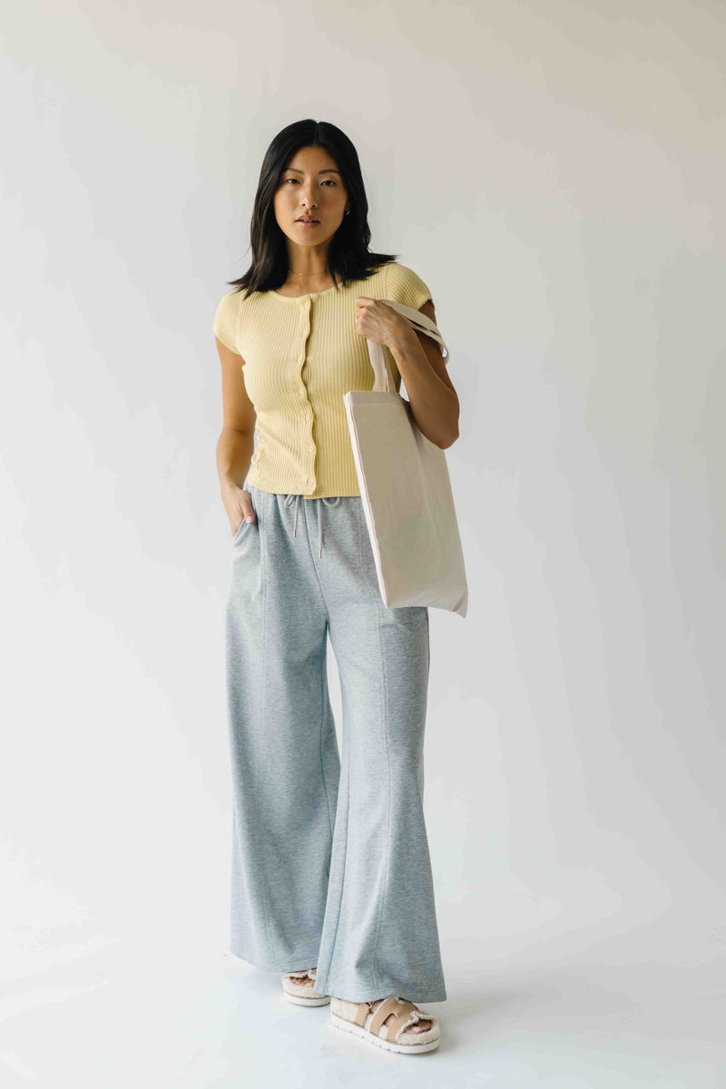 The Grayden Bow Pocket Detail Pant in Heather Grey