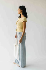The Grayden Bow Pocket Detail Pant in Heather Grey