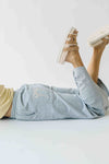 The Grayden Bow Pocket Detail Pant in Heather Grey
