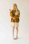 The Dorlando Knit Floral Sweater in Camel