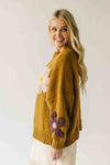The Dorlando Knit Floral Sweater in Camel