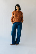 The Haymond Textured Sweater in Rust