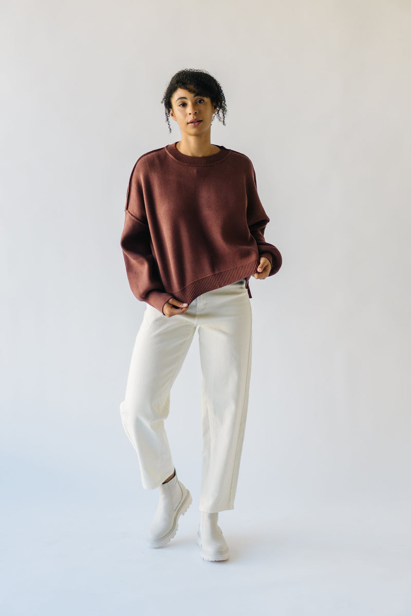 The Woodbridge Cropped Sweater in Espresso