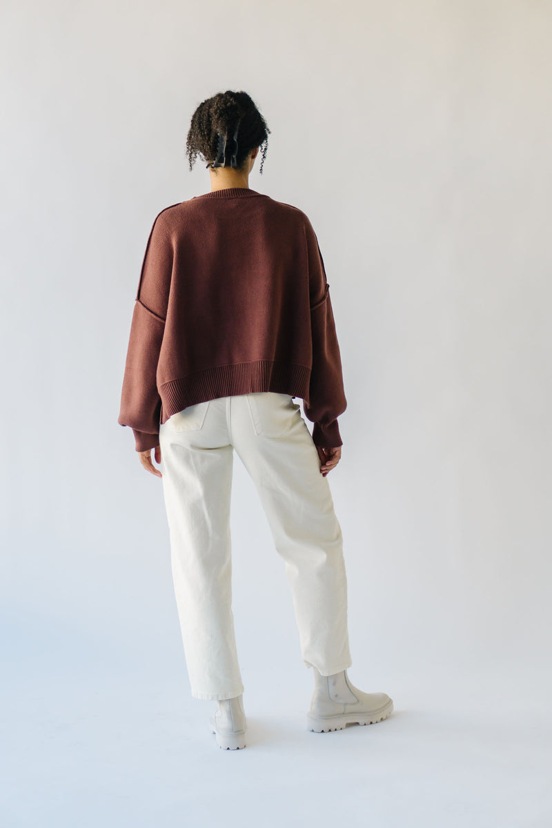 The Woodbridge Cropped Sweater in Espresso