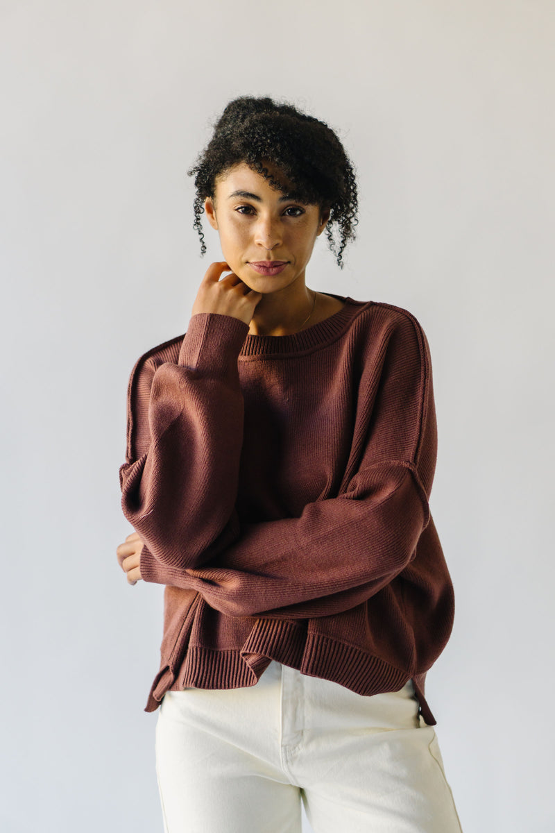 The Woodbridge Cropped Sweater in Espresso