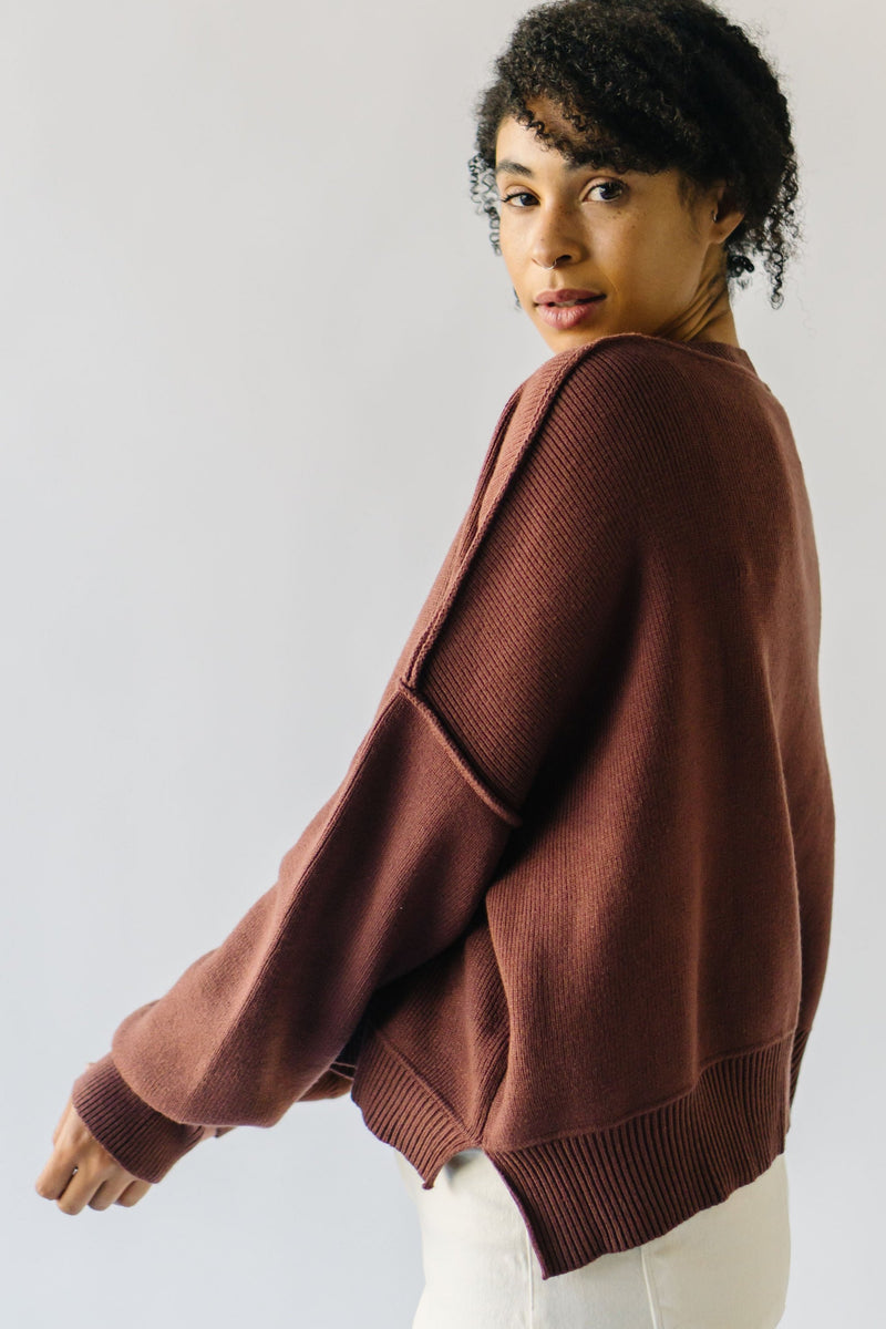 The Woodbridge Cropped Sweater in Espresso