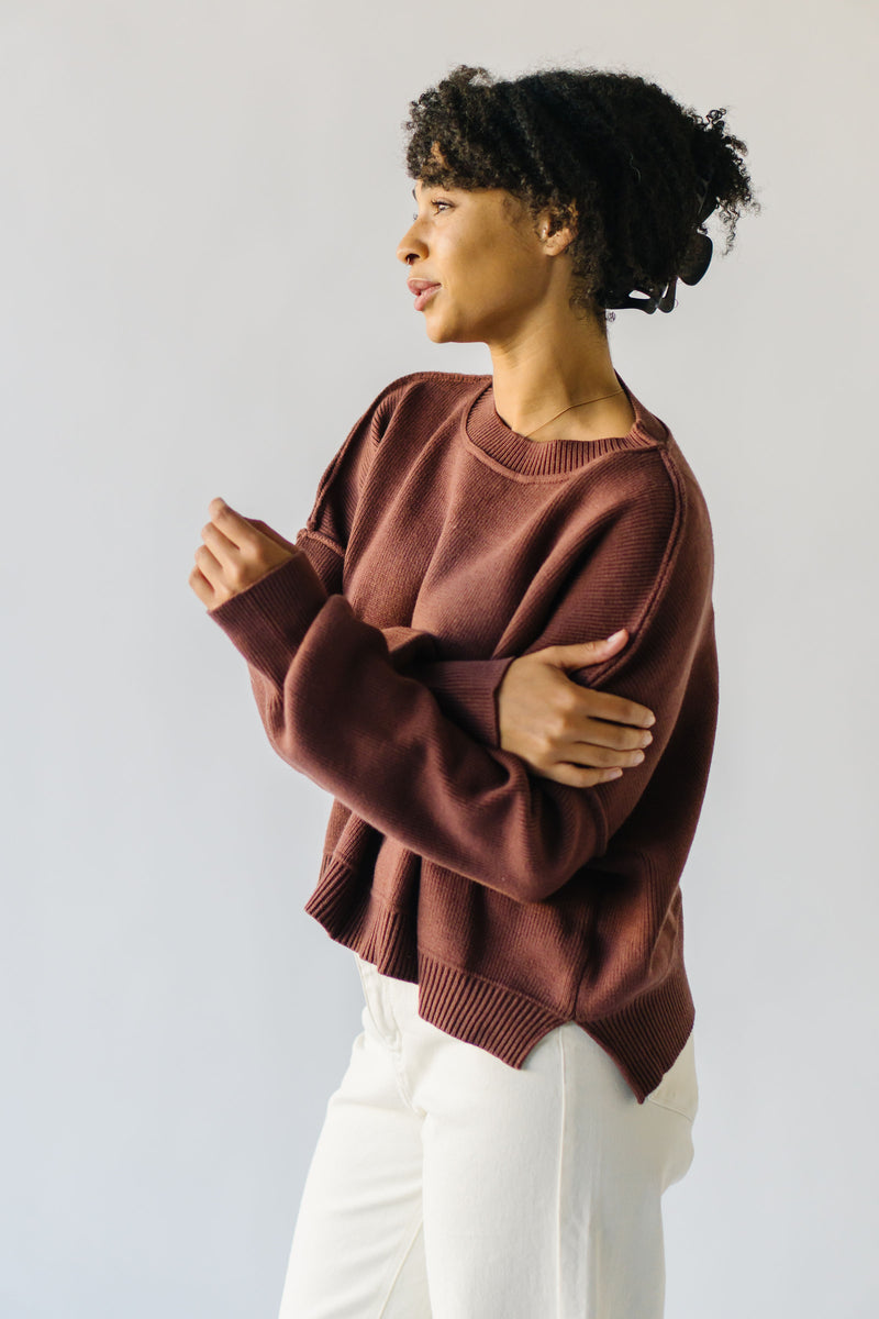 The Woodbridge Cropped Sweater in Espresso