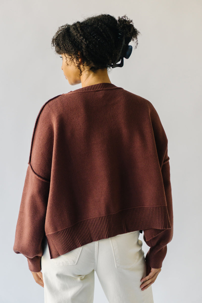 The Woodbridge Cropped Sweater in Espresso