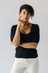 The Curran Puff Sleeve Sweater in Black