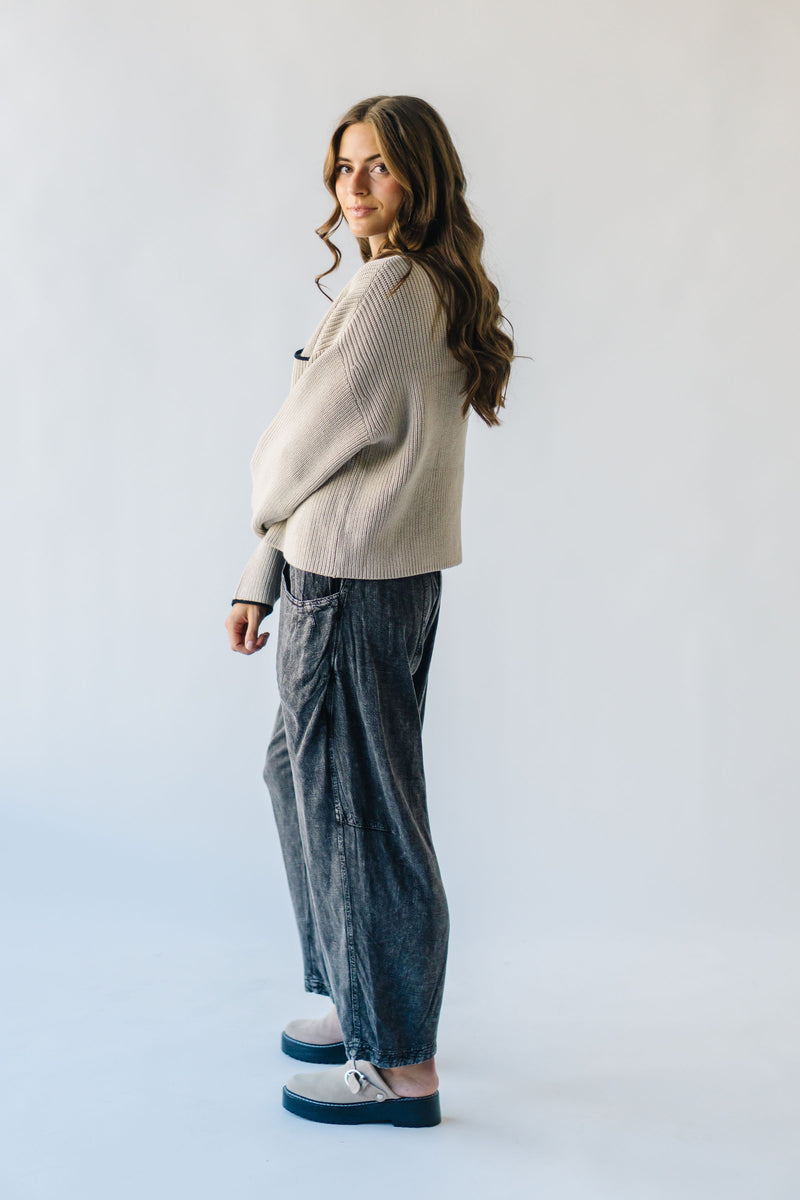 The Underly Knit Sweater in Taupe