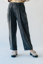 The Drussel Mineral Washed Barrel Pant in Black