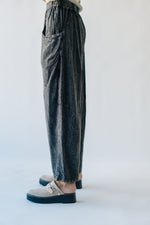 The Drussel Mineral Washed Barrel Pant in Black