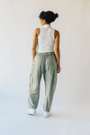 The Drussel Mineral Washed Barrel Pant in Olive