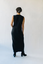 The Huish Side Stud Maxi Dress in Black